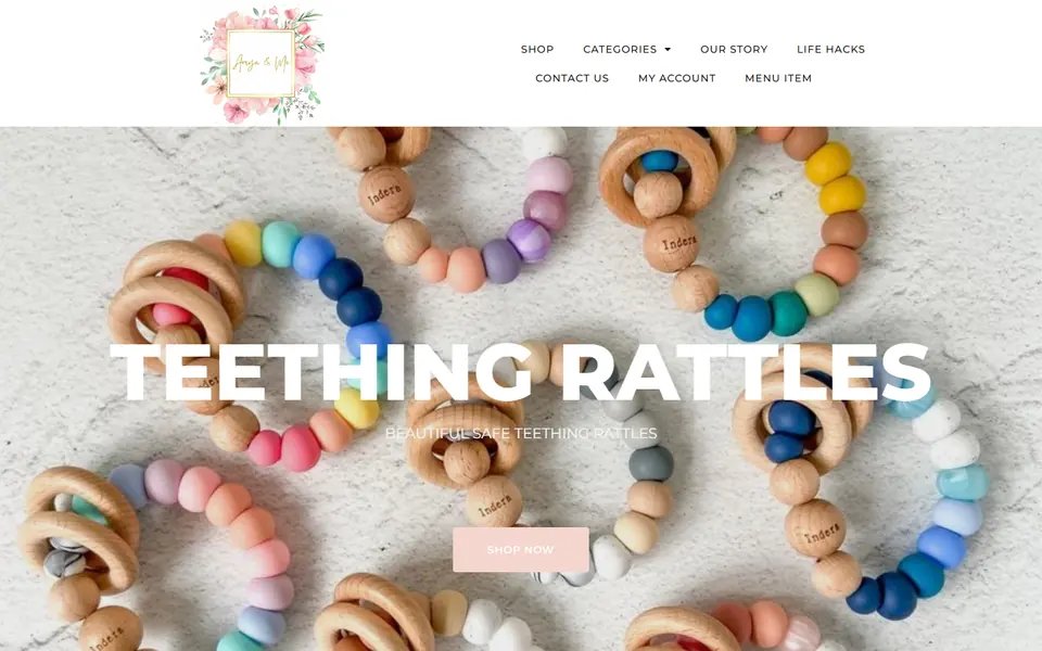 Amya and Me website screenshot